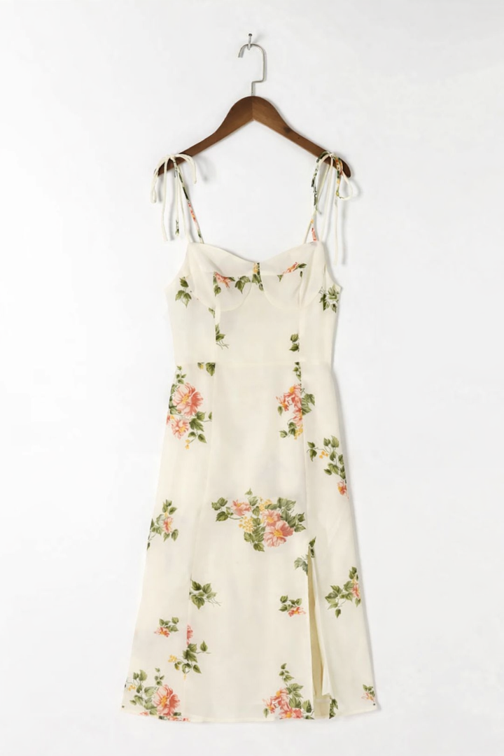 Robe midi femme printemps imprimé floral léger - Lirena