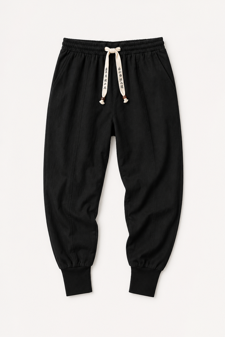 Pantalon de jogging taille élastiquée cordon de serrage coupe confortable pour tous les jours - Rayan