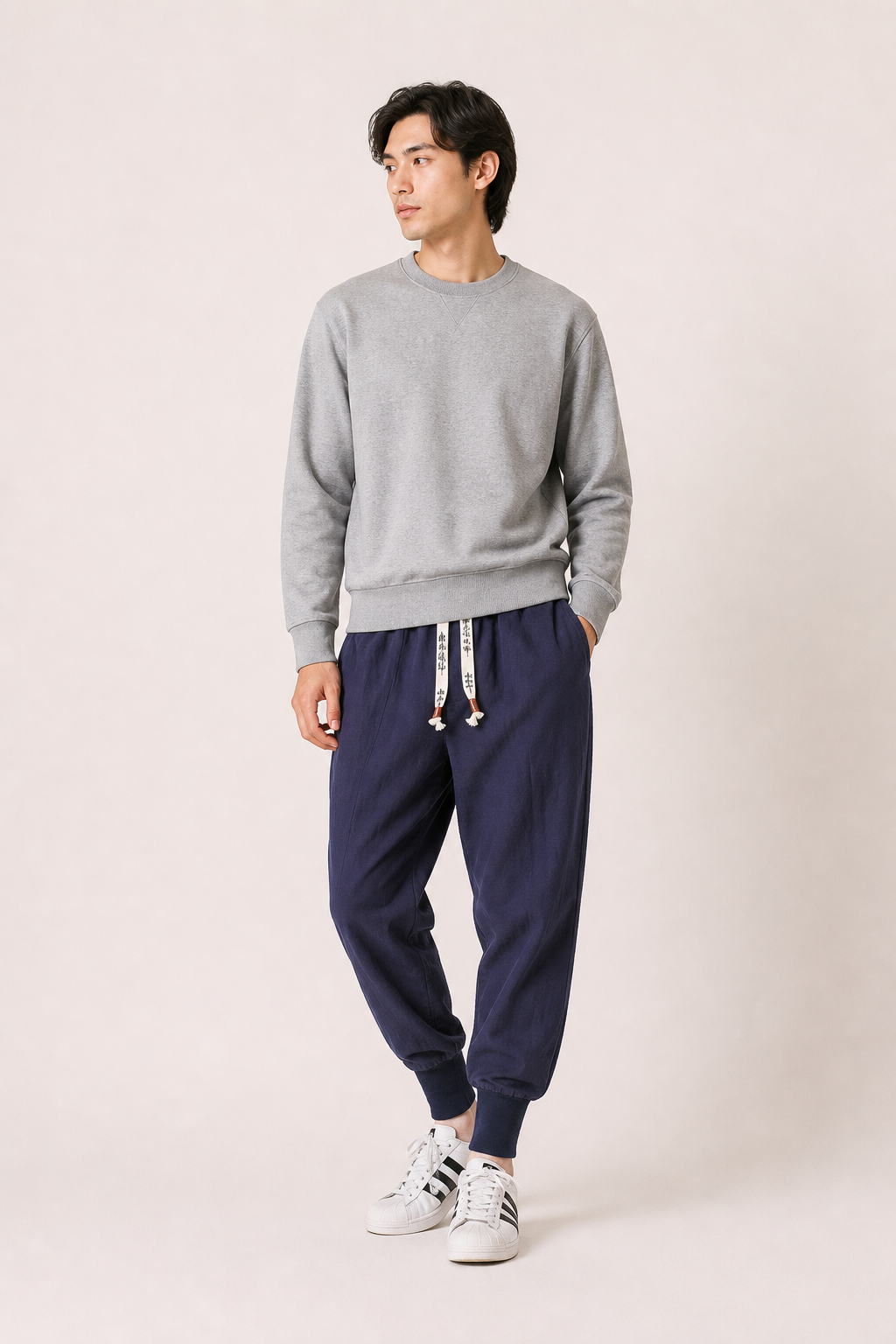 Pantalon de jogging taille élastiquée cordon de serrage coupe confortable pour tous les jours - Rayan