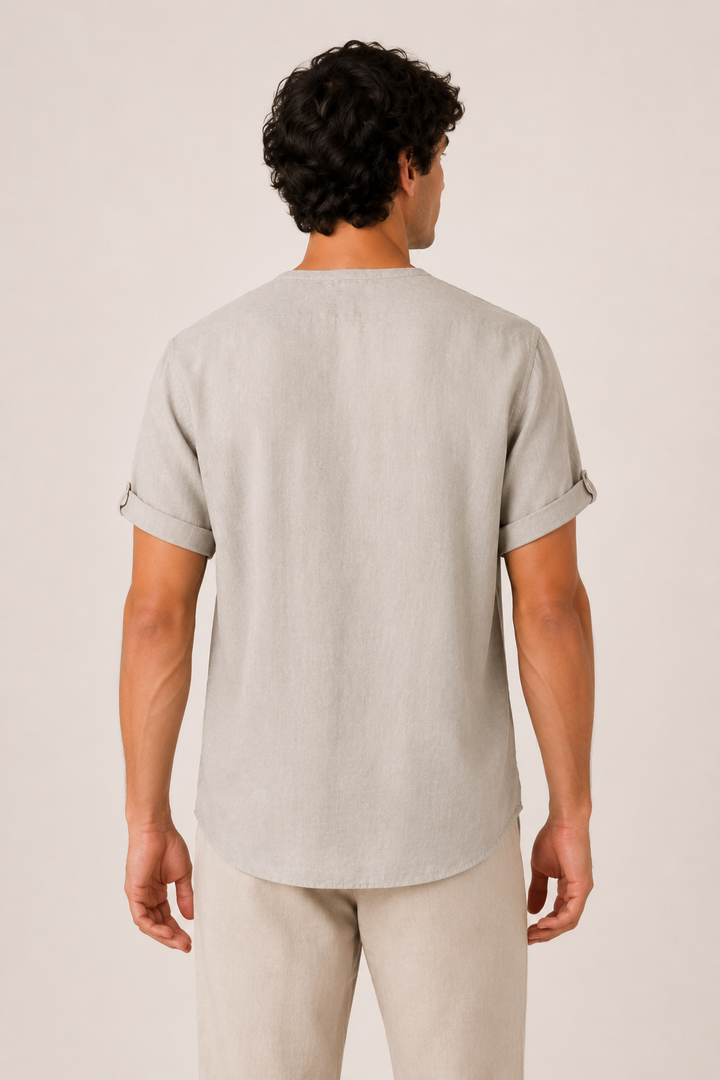 Chemise col à manches courtes avec poche pour hommes - James