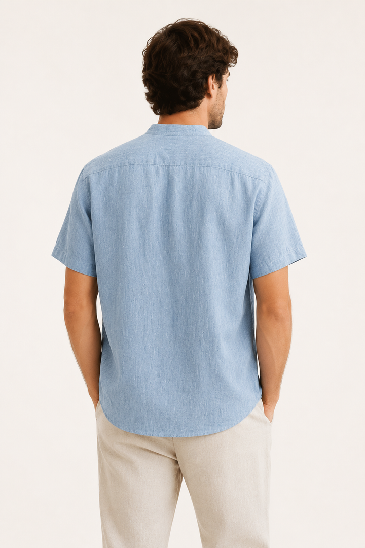 Chemise en lin à manches courtes pour hommes - Emil