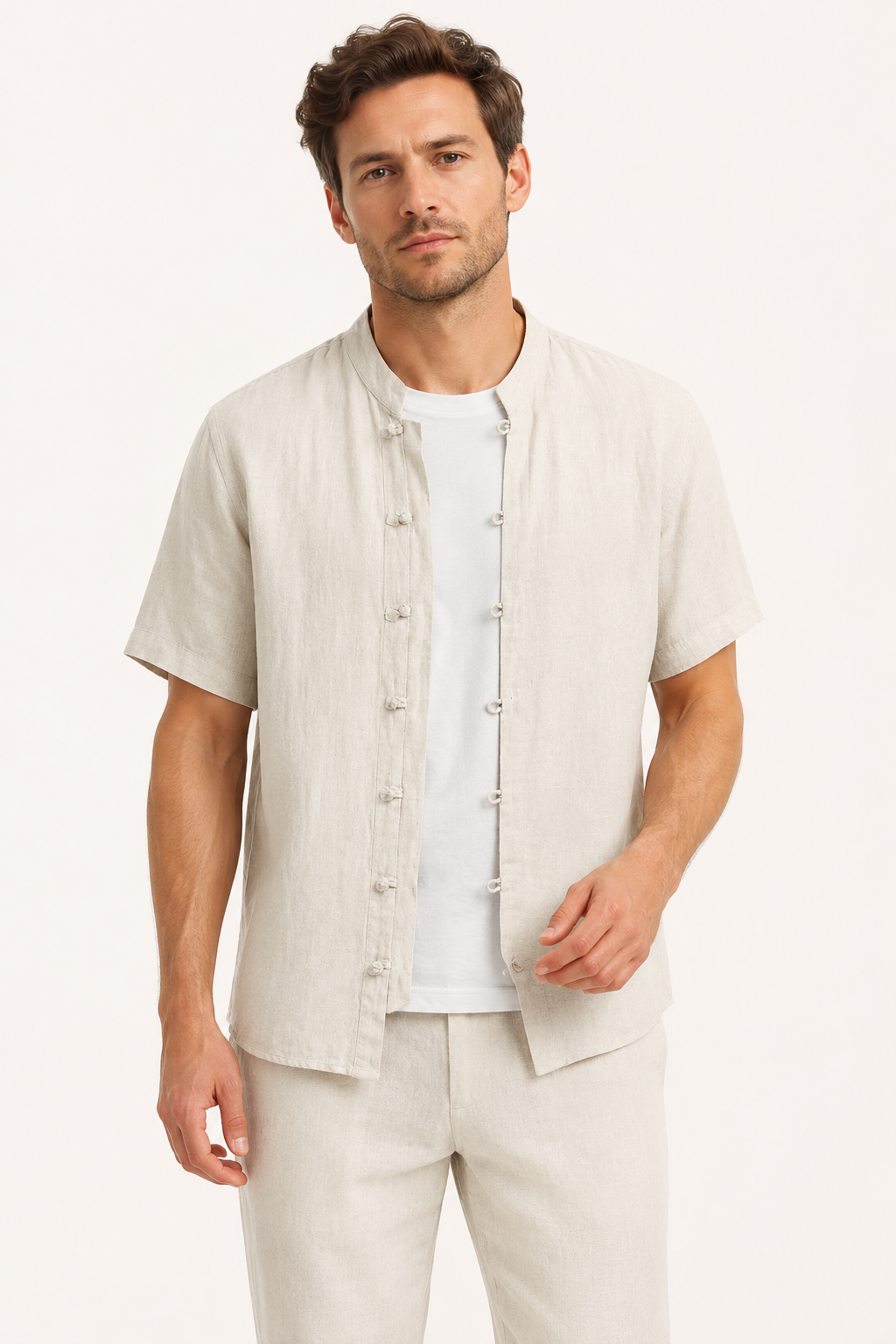 Chemise en lin à manches courtes pour hommes - Emil