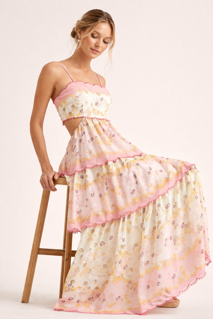 Robe midi colorée pour le printemps - Michela