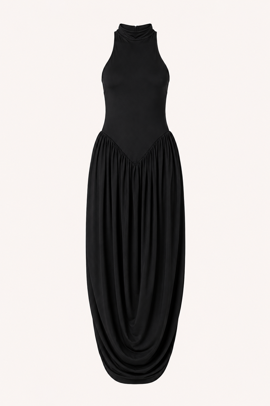 Robe longue d'été pour femme, avec col licou et jupe fluide - Liv