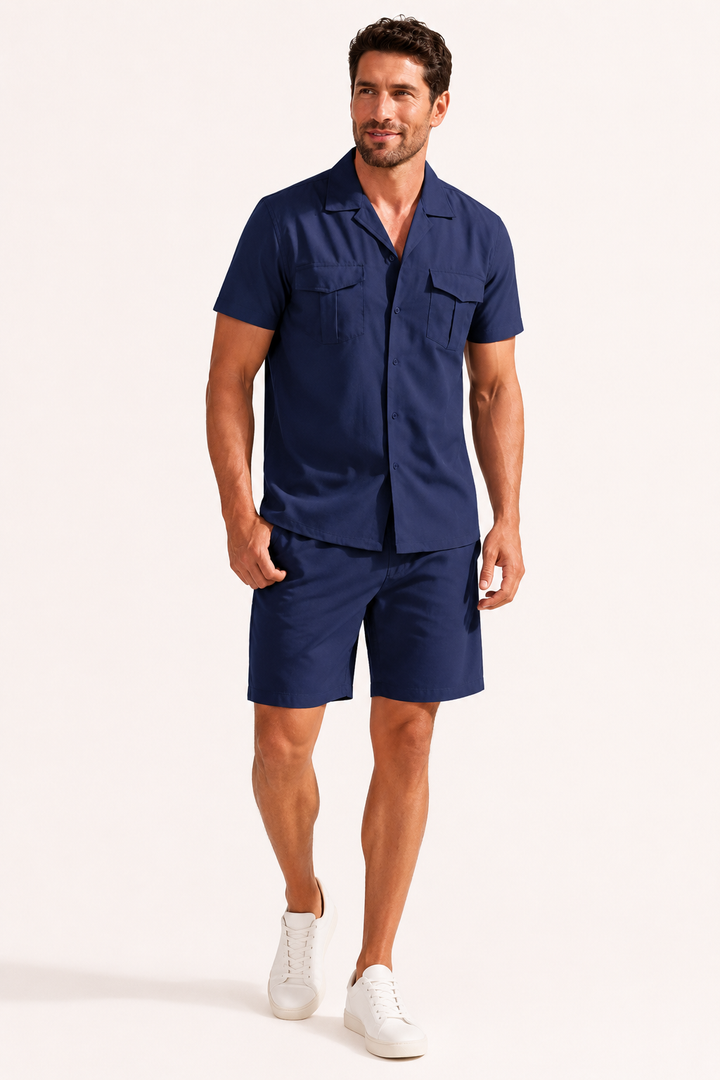 Ensemble chemise et short à double poche pour homme - Matthis