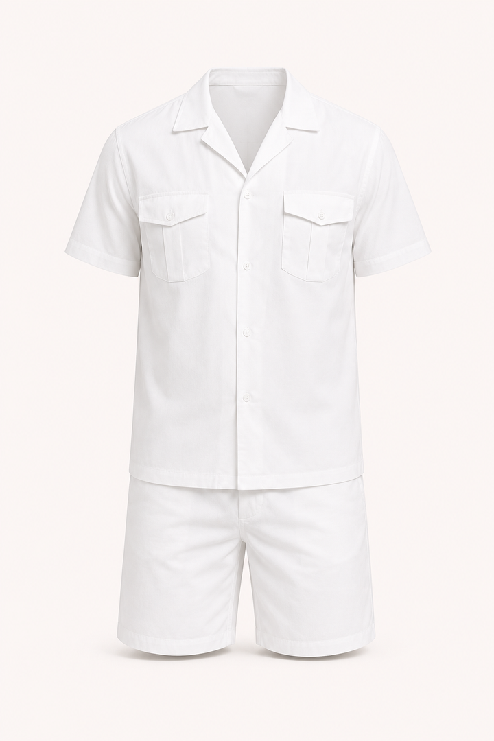 Ensemble chemise et short à double poche pour homme - Matthis