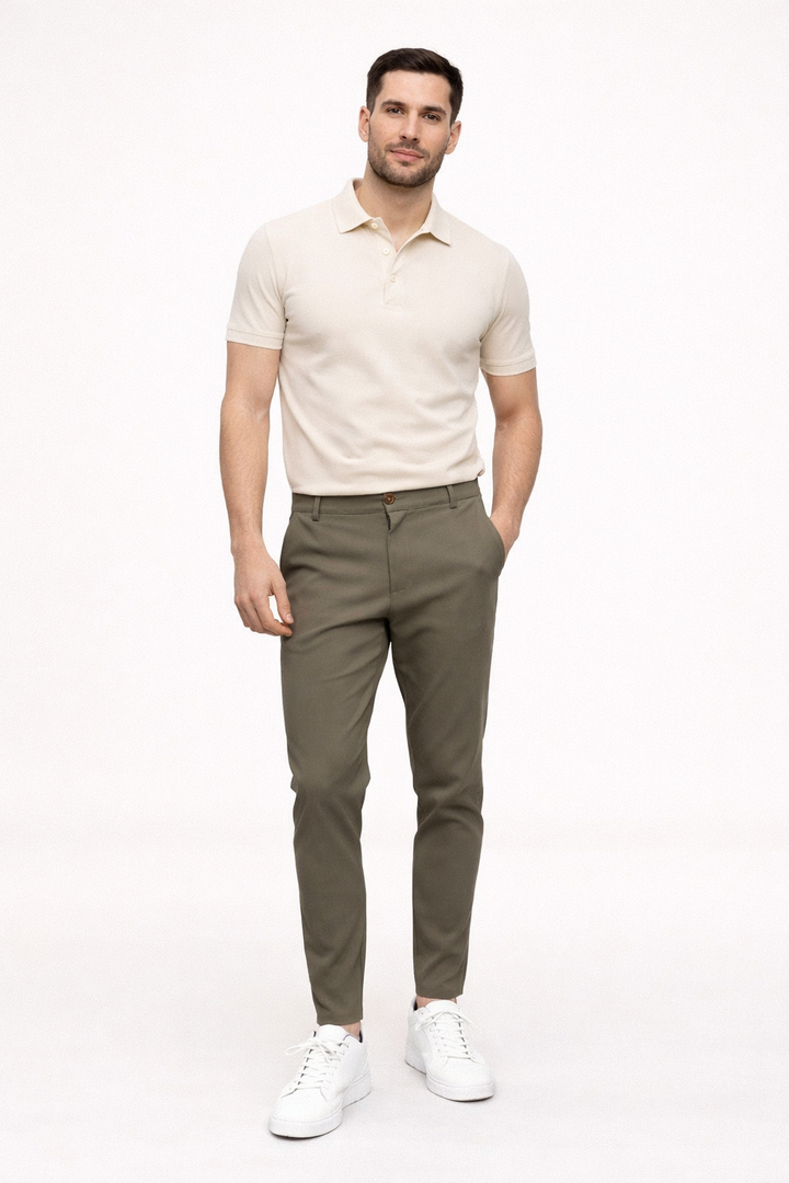 Pantalon chino pour homme, coupe droite et confortable - Zigor