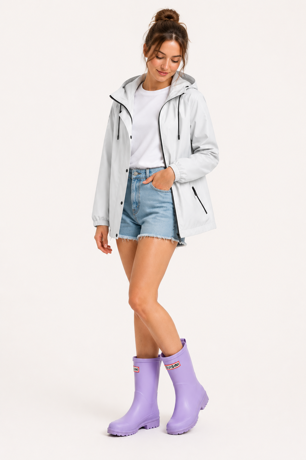 Bottes de pluie mi-hauts antidérapantes pour femme - Selma