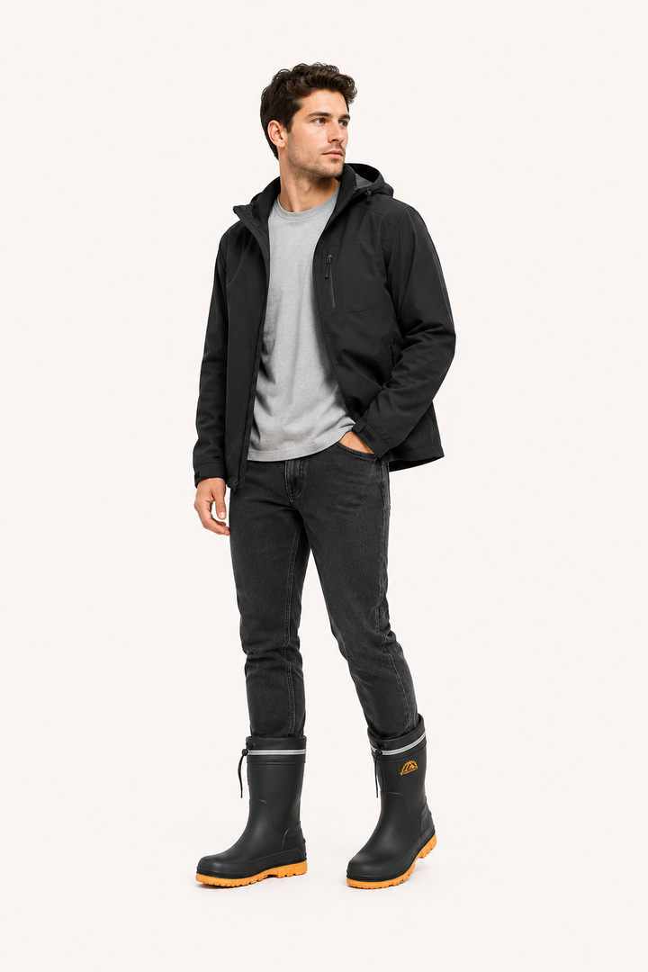 Bottes de pluie mi-tige antidérapantes pour homme - Ryun