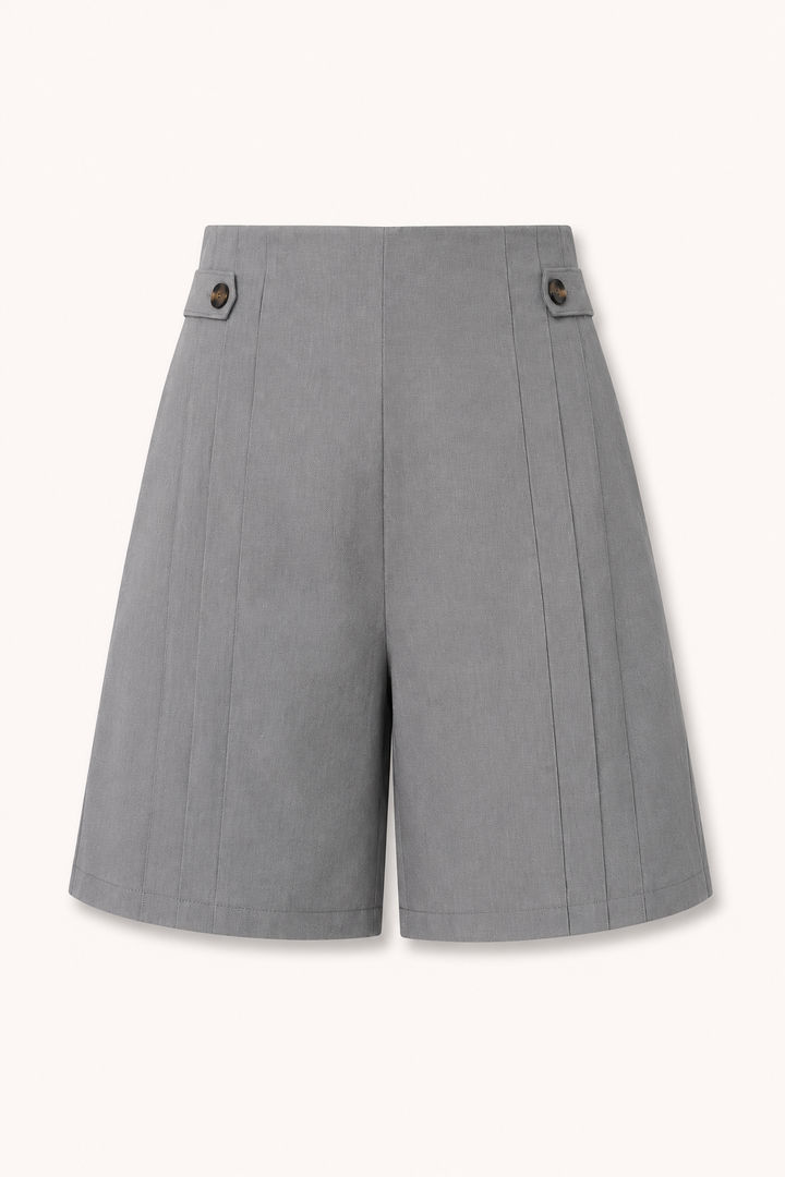 Short à taille haute pour femmes avec boutons latéraux - Maren