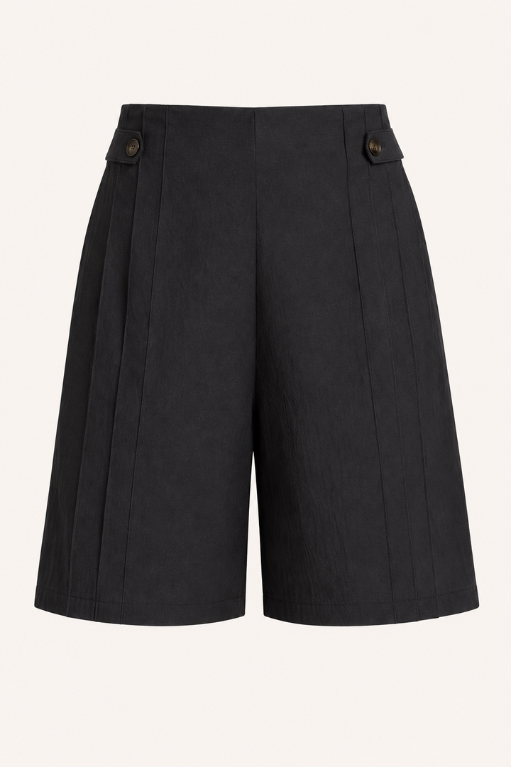 Short à taille haute pour femmes avec boutons latéraux - Maren