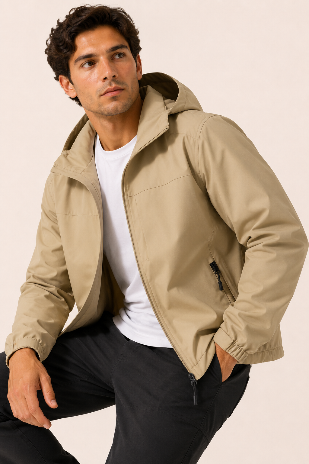 Veste outdoor pour homme, imperméable et légère, avec capuche - Millan