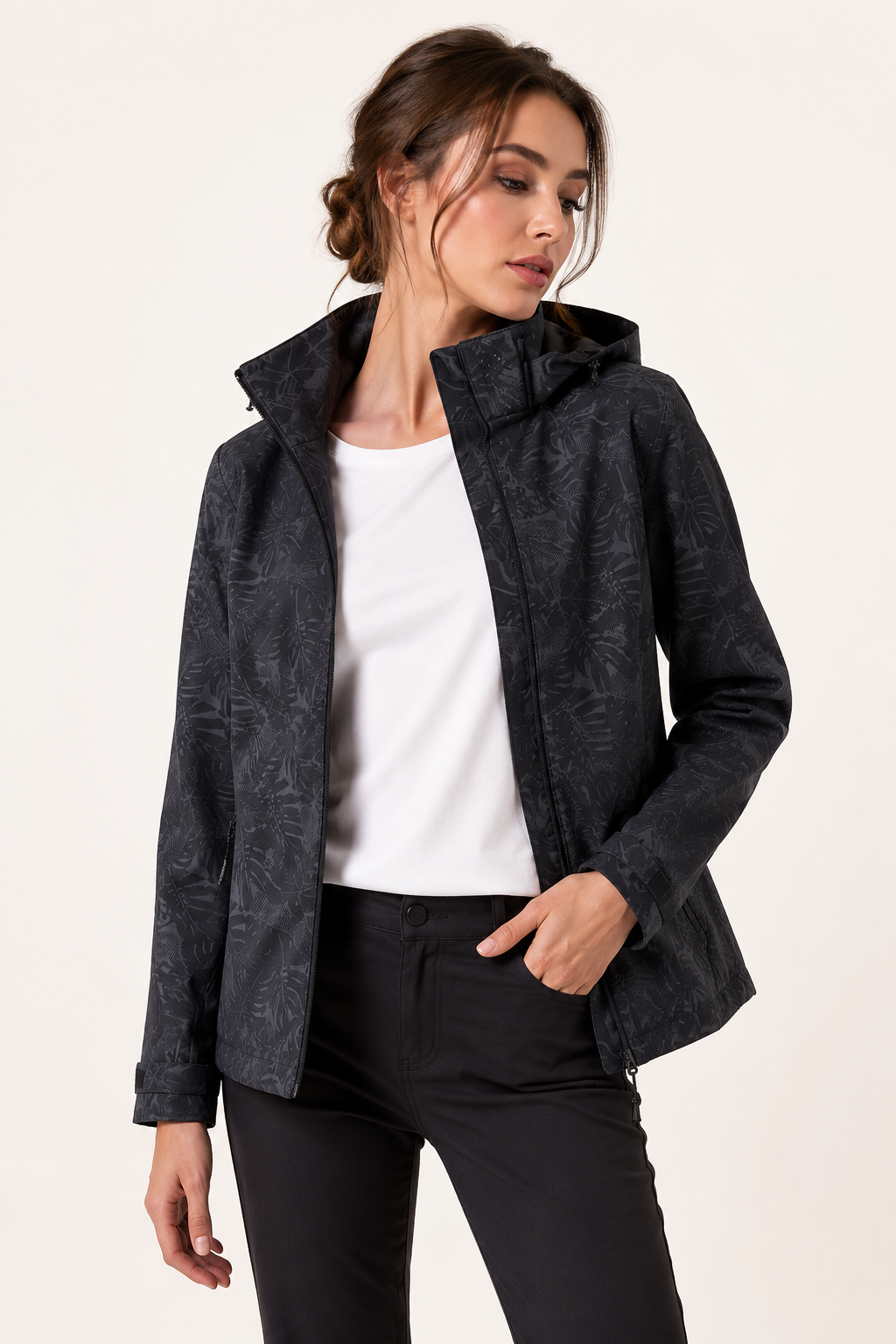 Veste coupe-vent légère unisexe à capuche et fermeture à glissière - Fassher