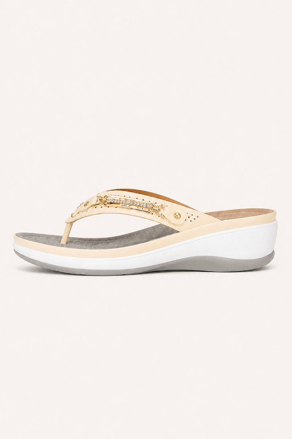Sandales orthopédiques pour femme avec talon compensé ergonomique antidérapant - Marlies
