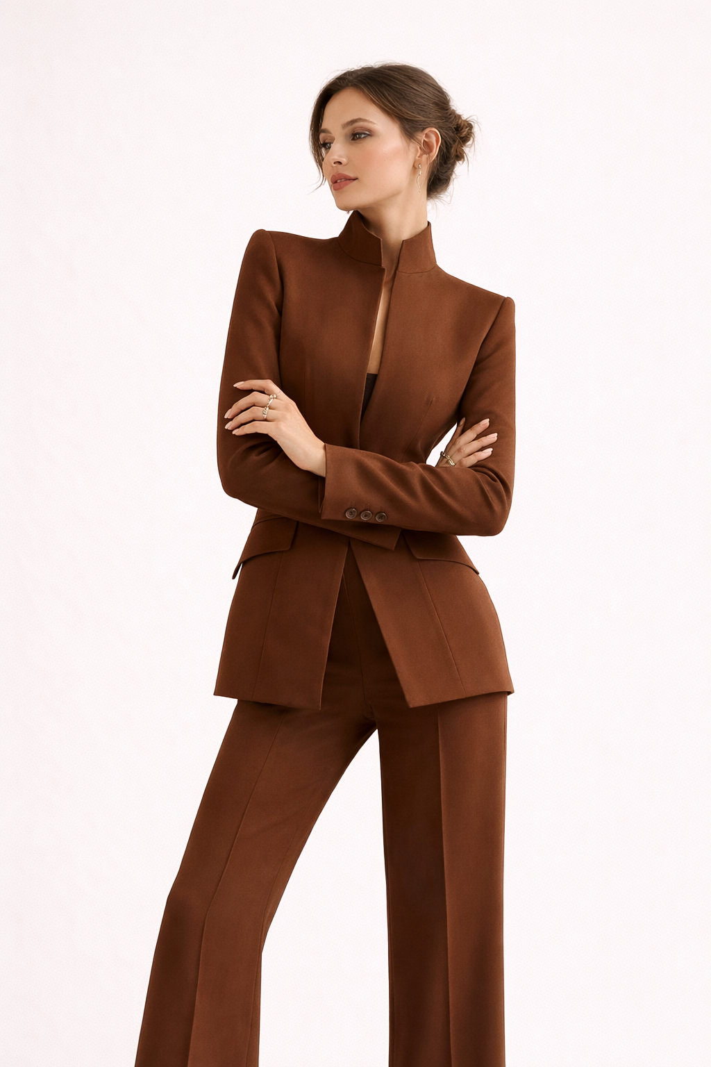 Blazer pour femmes, blazer ajusté, pantalon évasé élégant - Rita