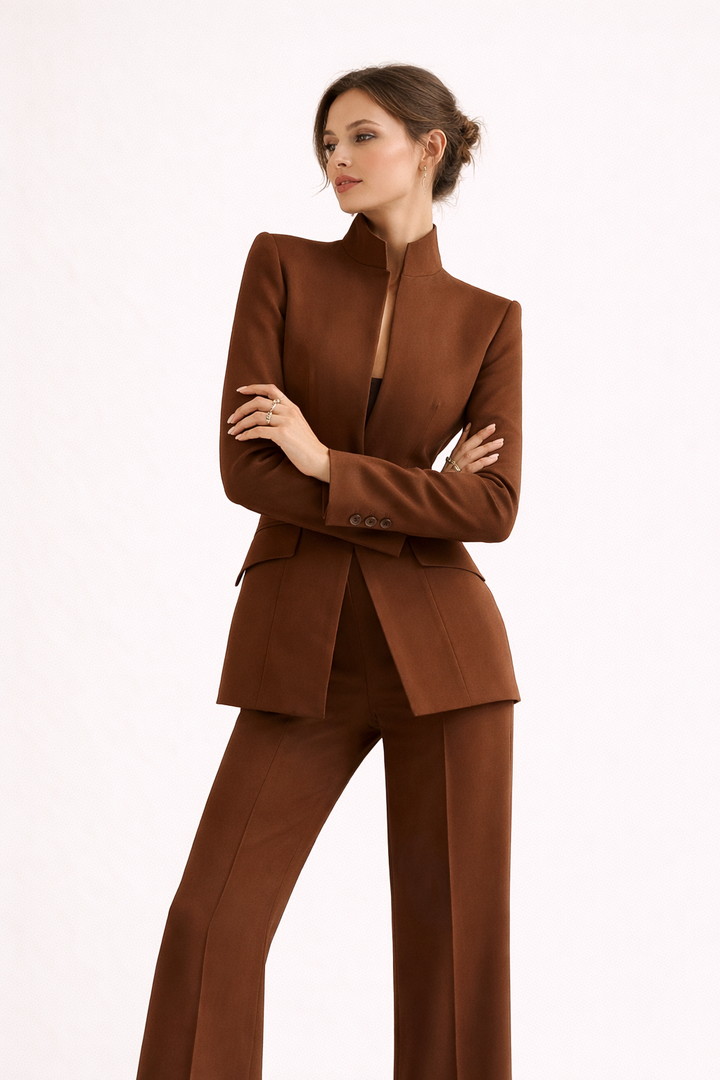 Blazer pour femmes, blazer ajusté, pantalon évasé élégant - Rita