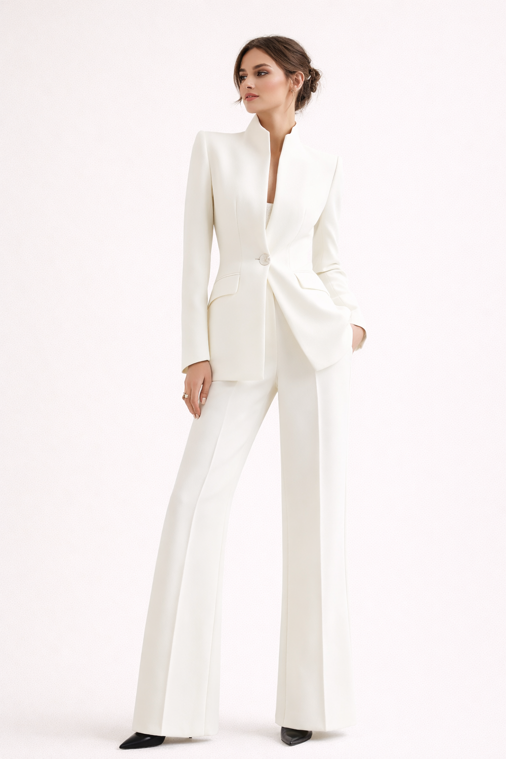 Blazer pour femmes, blazer ajusté, pantalon évasé élégant - Rita