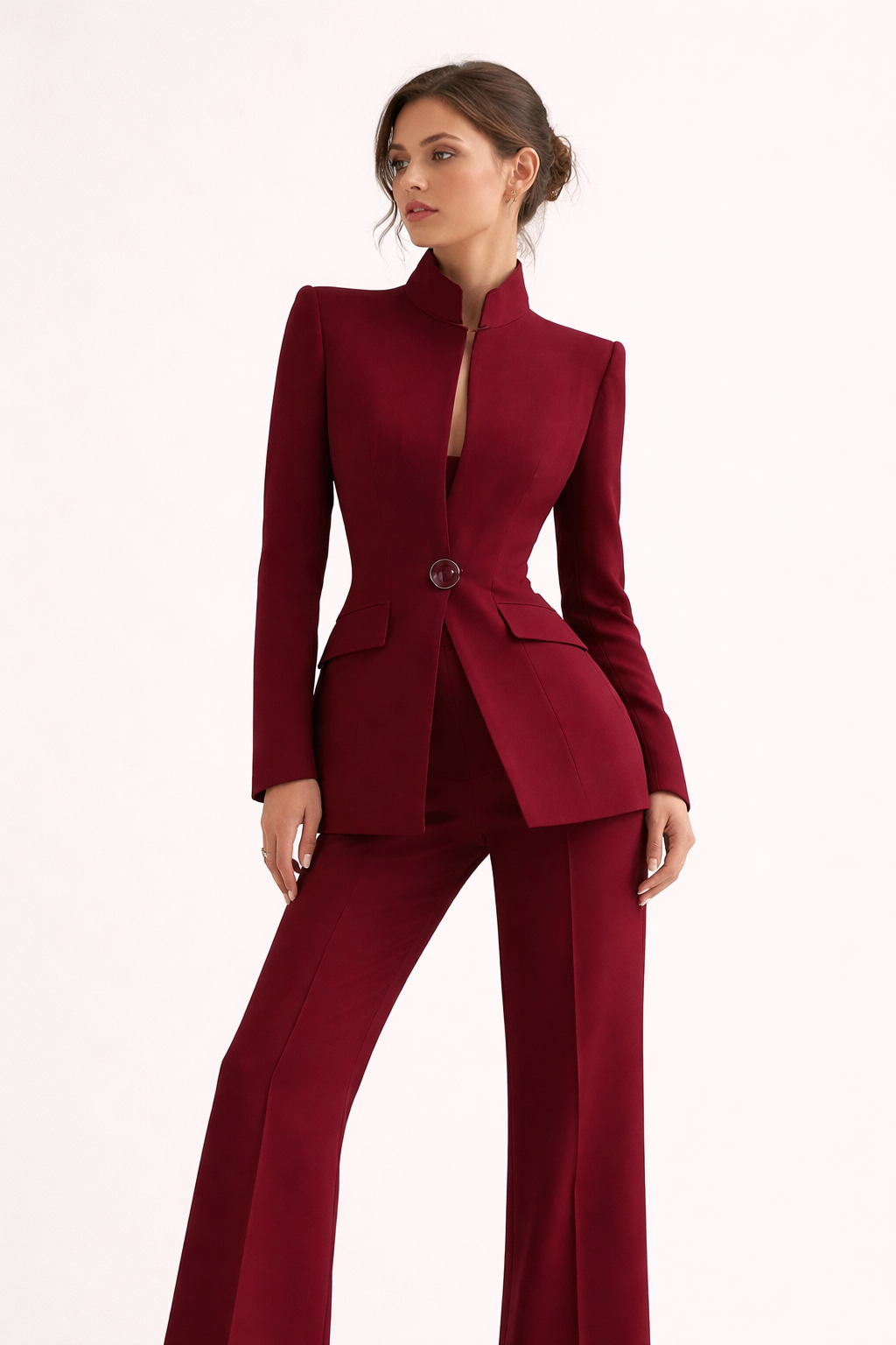 Blazer pour femmes, blazer ajusté, pantalon évasé élégant - Rita
