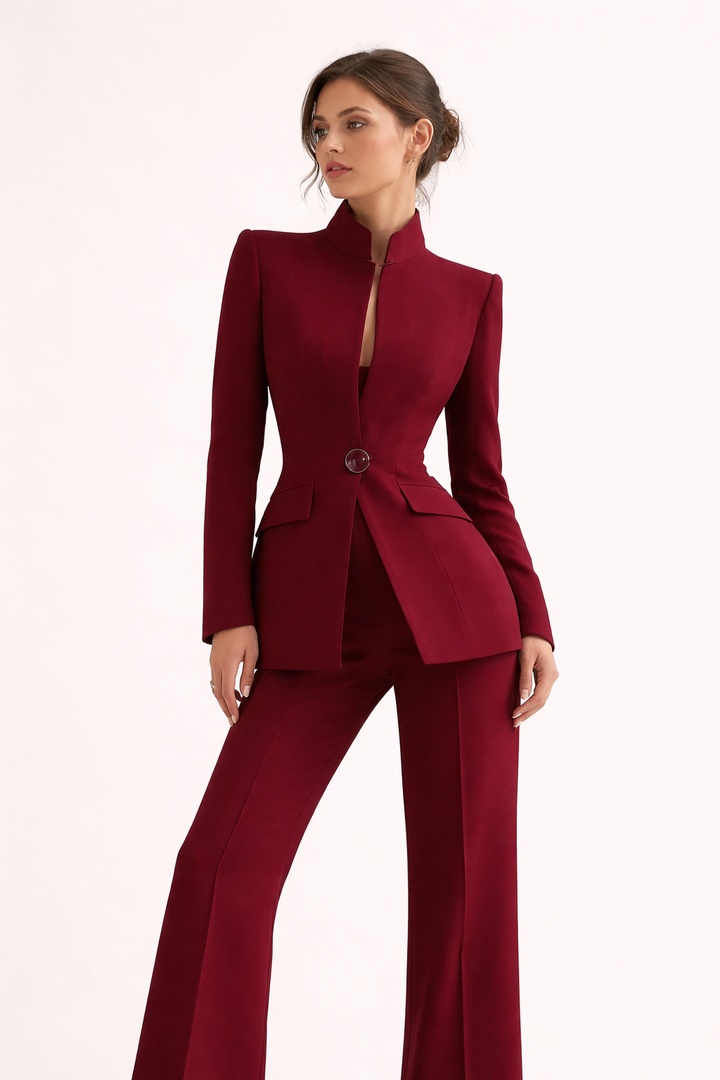 Blazer pour femmes, blazer ajusté, pantalon évasé élégant - Rita