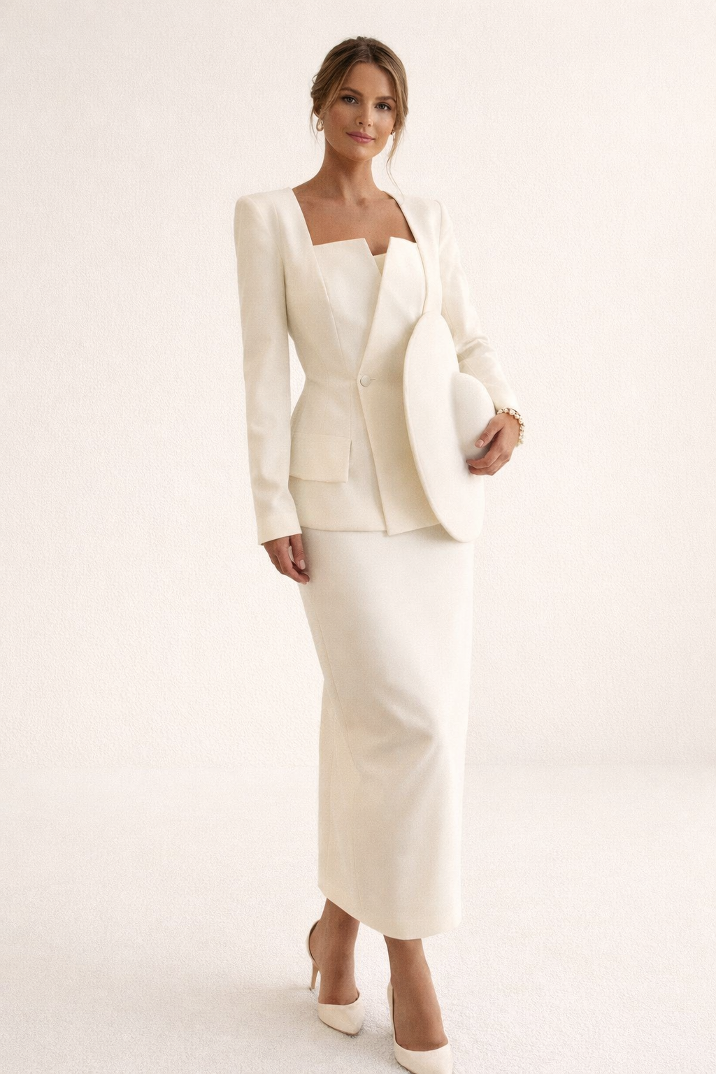 Ensemble blazer femme jupe ajustée jupe maxi élégante - Elke
