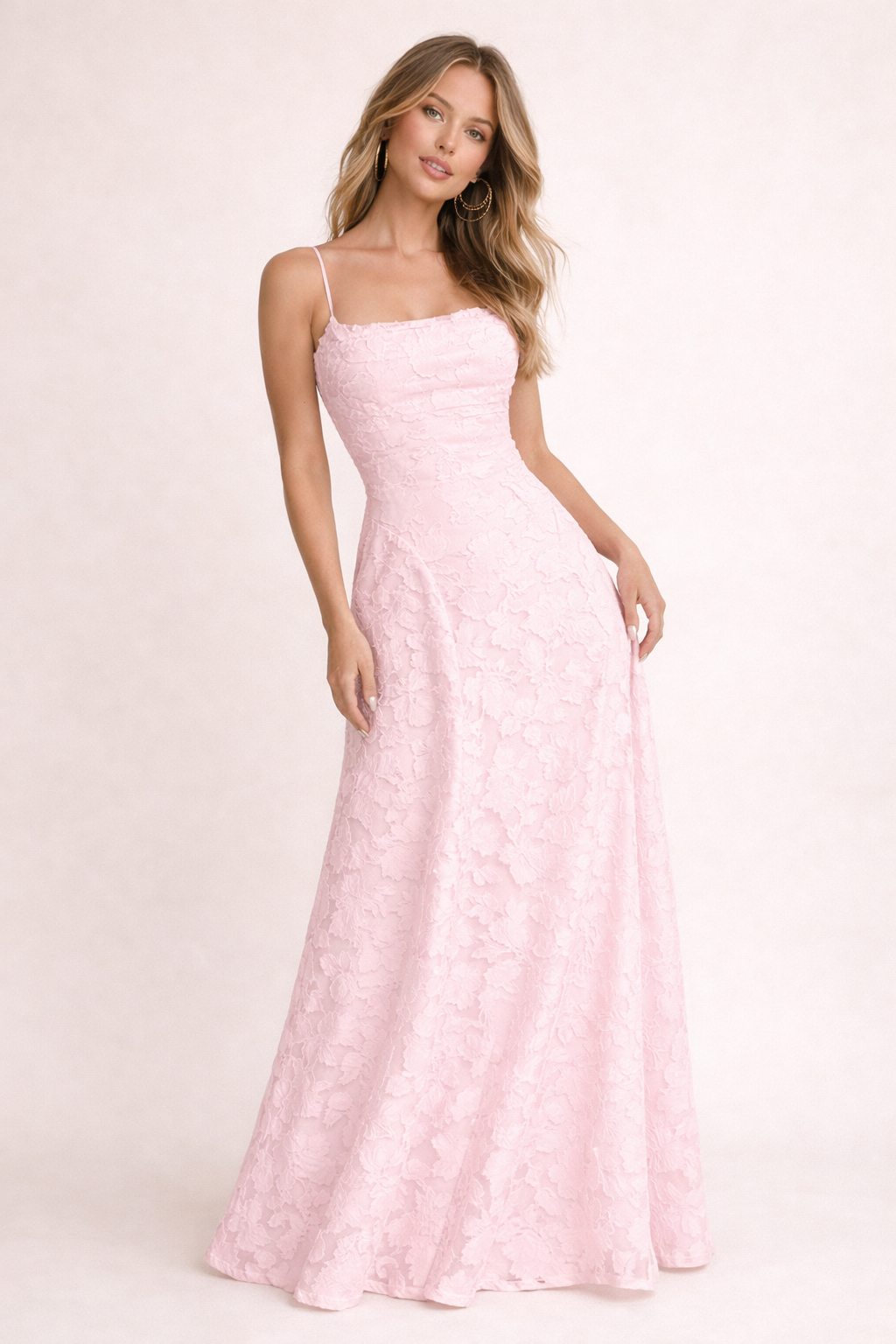 Robe longue en tissu fin et fleuri - Isabela