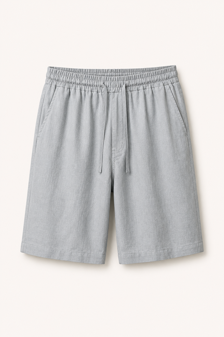 Bermuda homme en lin, taille élastiquée - Levin