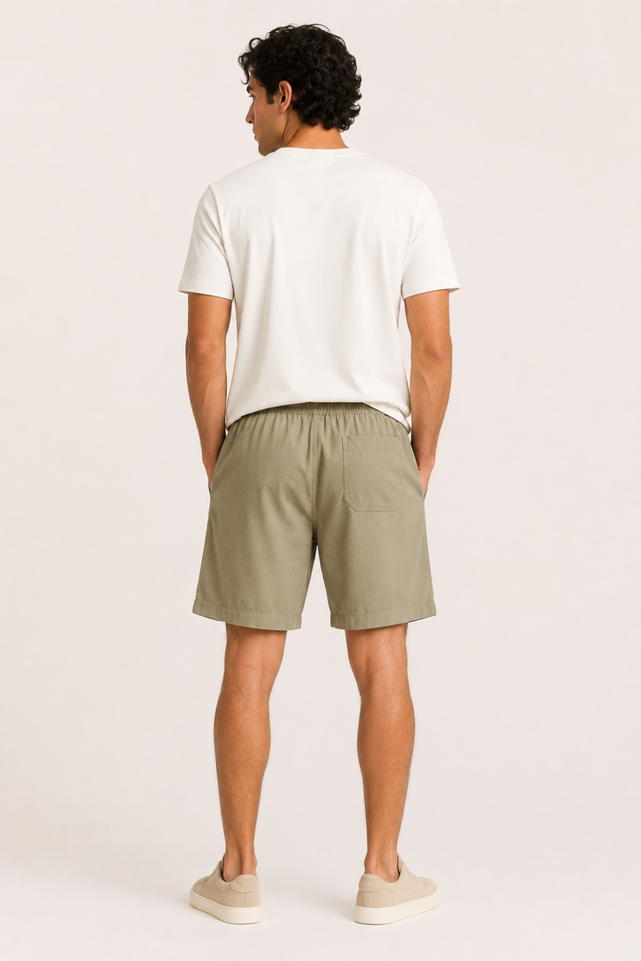 Bermuda homme en lin, taille élastiquée - Levin