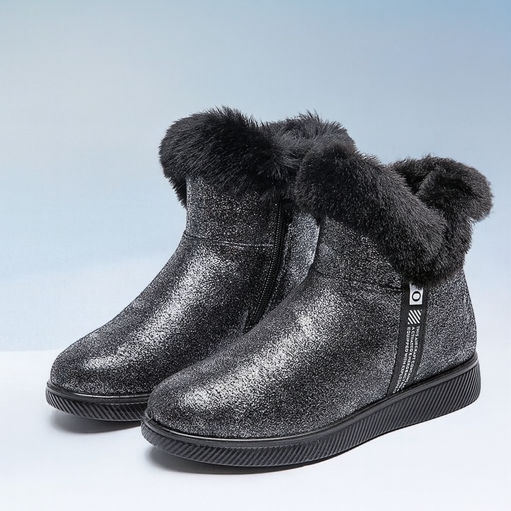 Bottines d'hiver à effet brillant pour femmes - Nivara