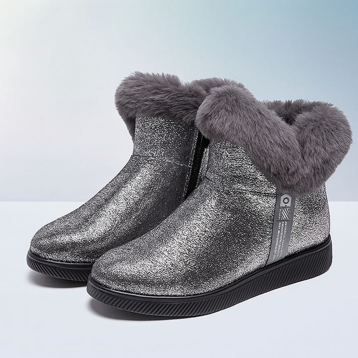 Bottines d'hiver à effet brillant pour femmes - Nivara