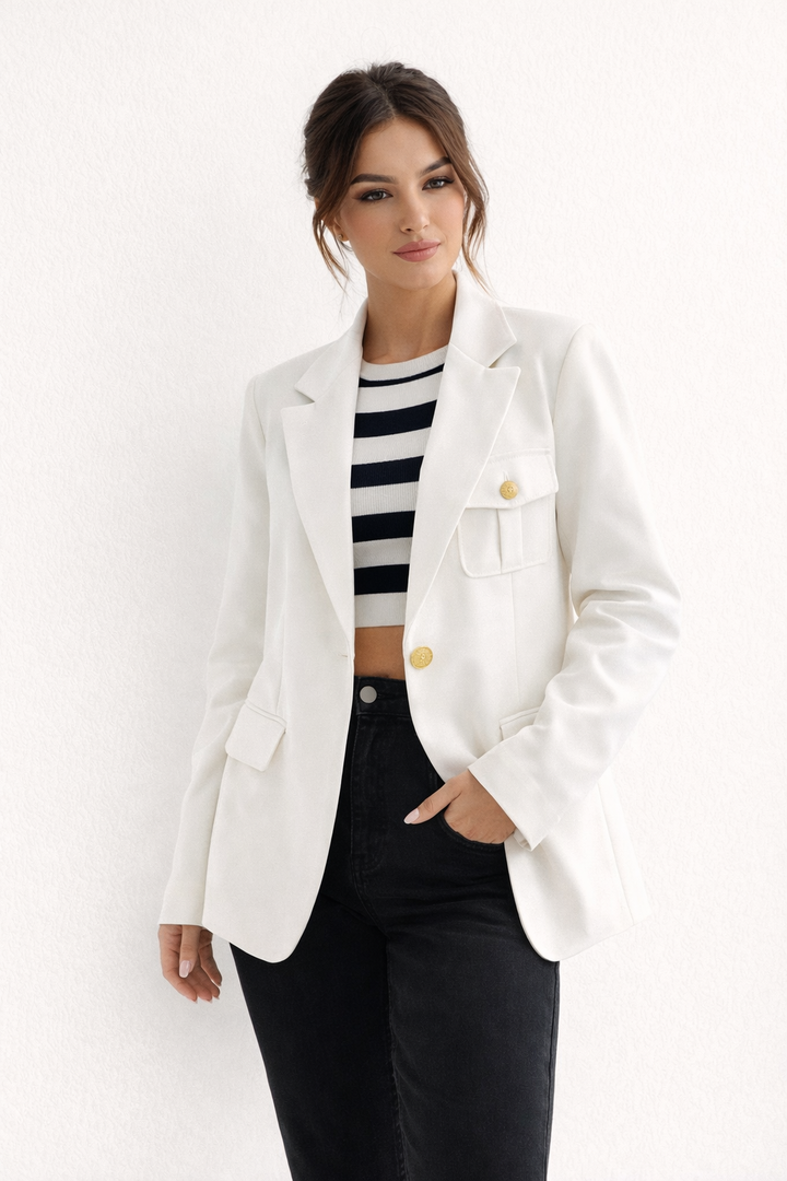 Blazer ajusté à revers pour femmes - Luma