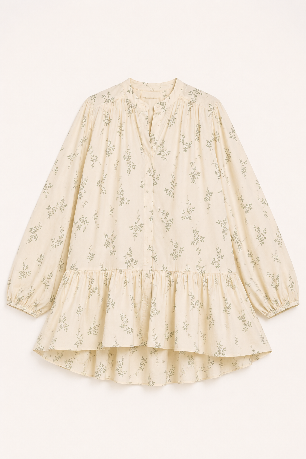 Robe courte pour femme, imprimé floral, manches longues, légère - Amelie
