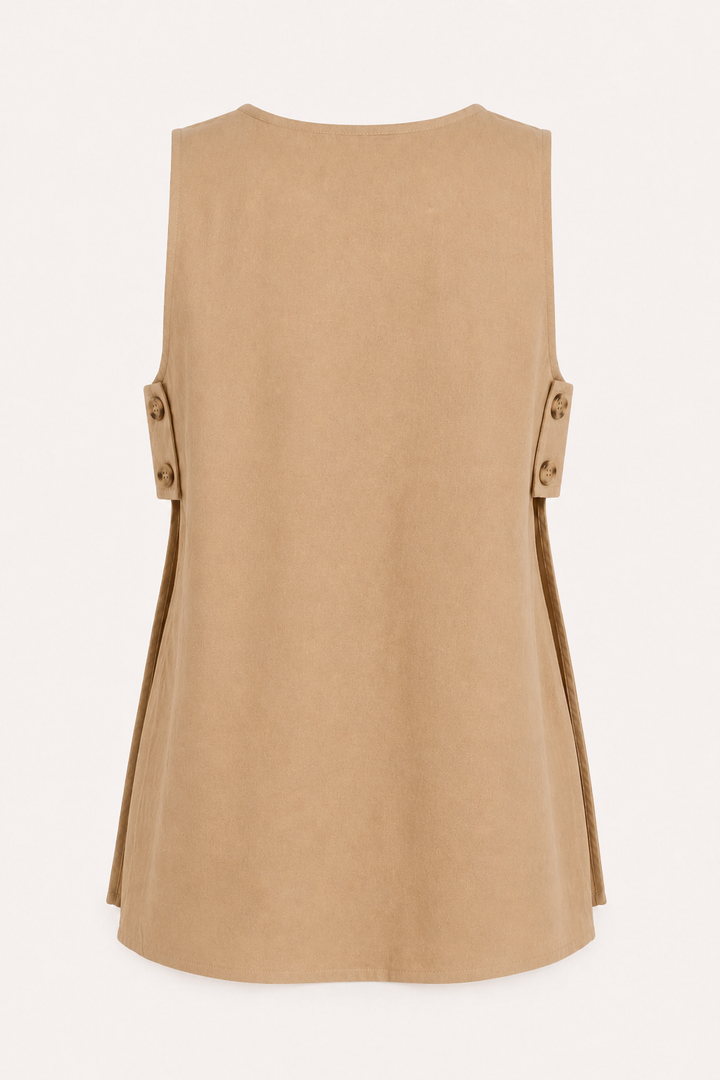 Ensemble femme gilet et short à boutons - Elke