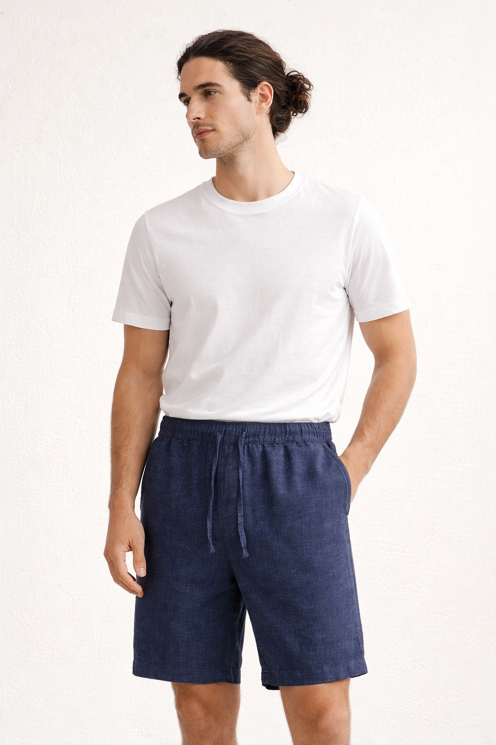 Short homme en coton et lin - Neroli