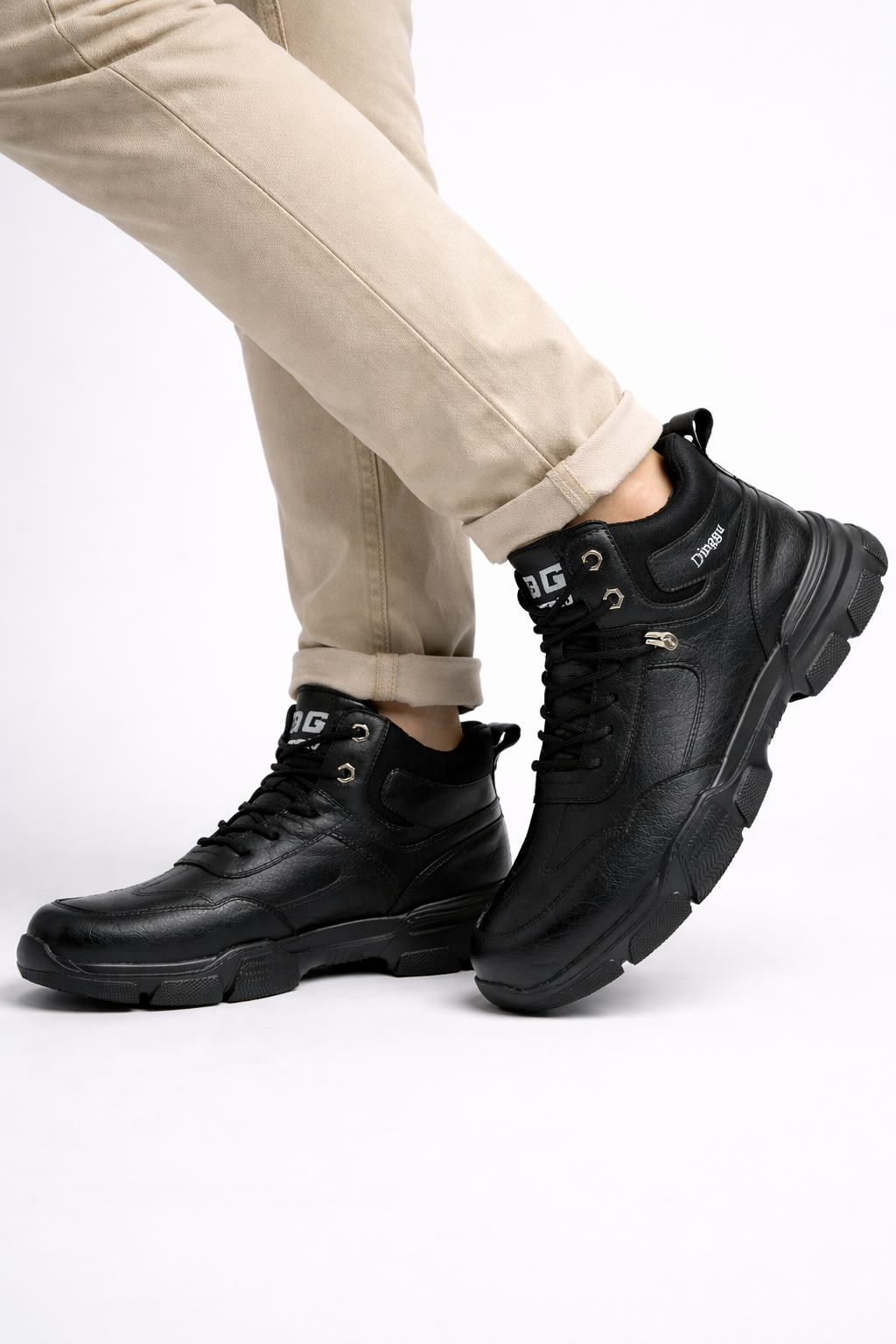 Bottes imperméables pour hommes avec semelle durable et fermeture à lacets - Giovanni
