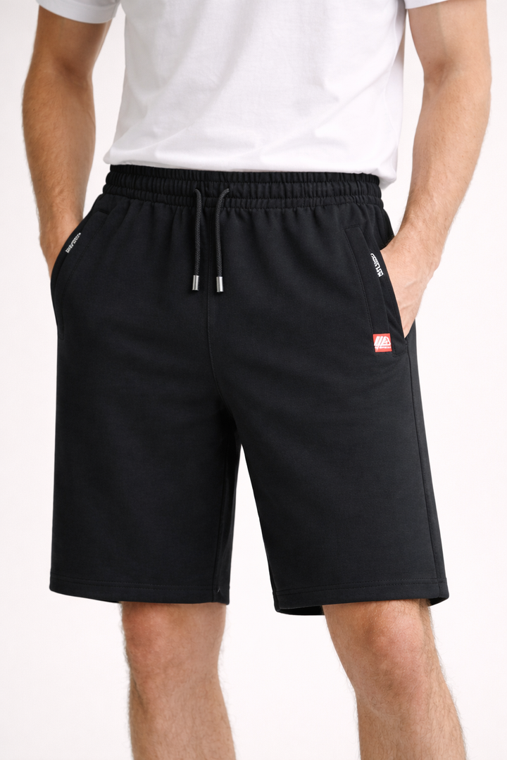 Short de sport uni avec poches zippées pour hommes - Kevin