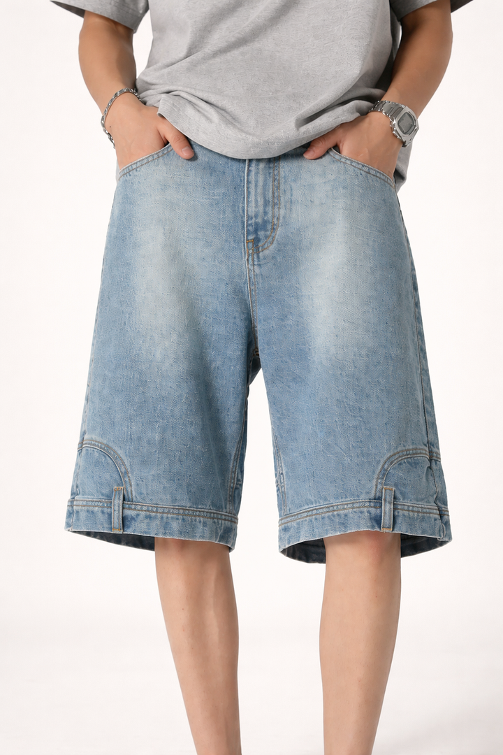 Bermuda en denim ample pour hommes - Hudson