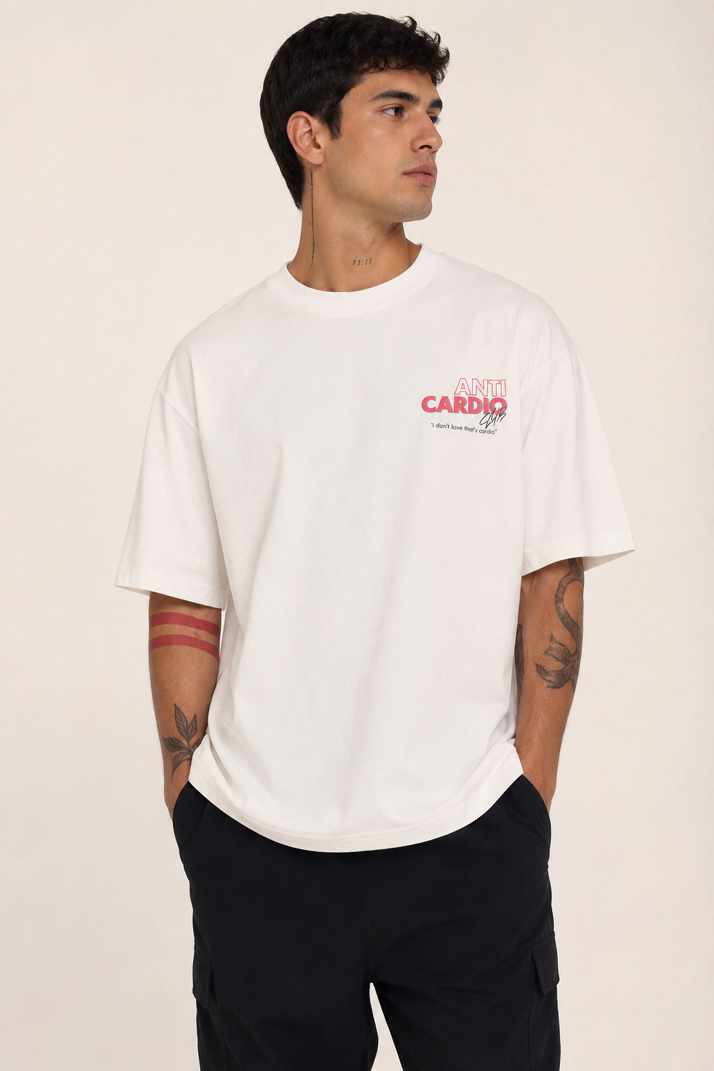 T-shirt de sport oversize à imprimé graphique - Jannik