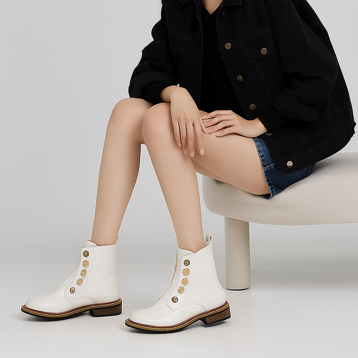 Bottines à boutons dorés - Enorie
