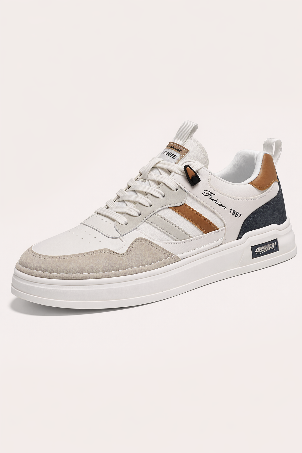 Chaussures pour hommes avec finition en daim et bandes latérales - Norvik