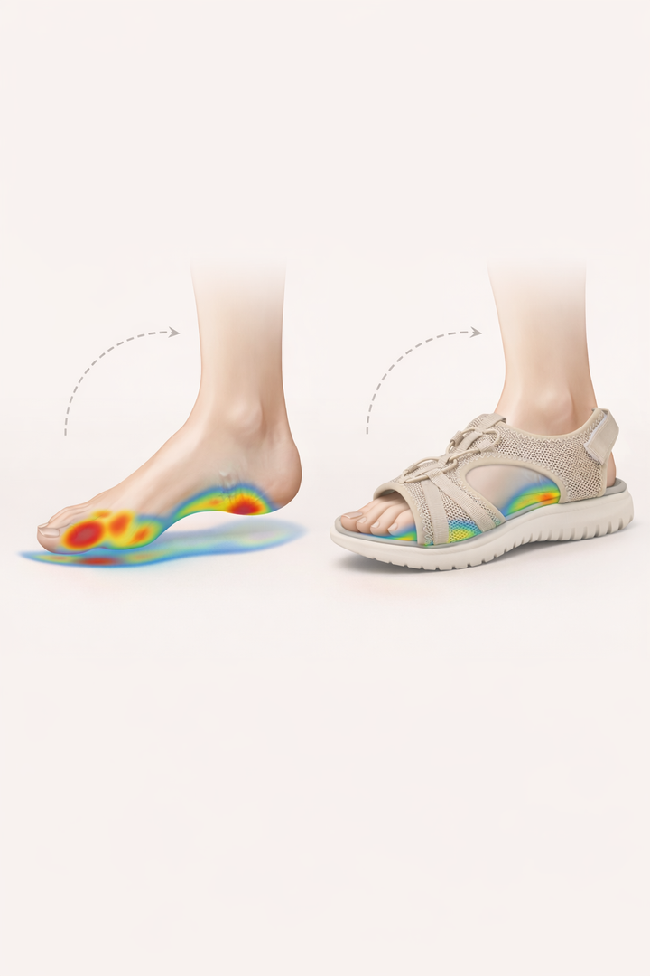 Sandales orthopédiques avec double bride réglable et semelle ergonomique - Sarel