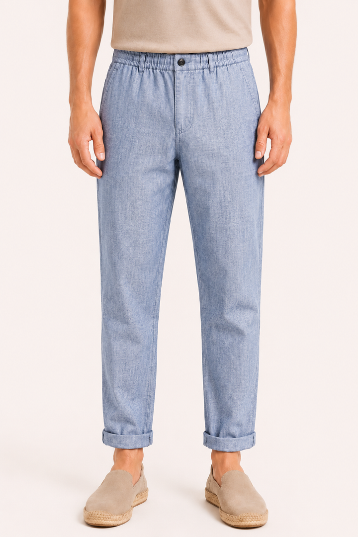 Pantalon en lin léger pour homme, coupe confortable - Matteo