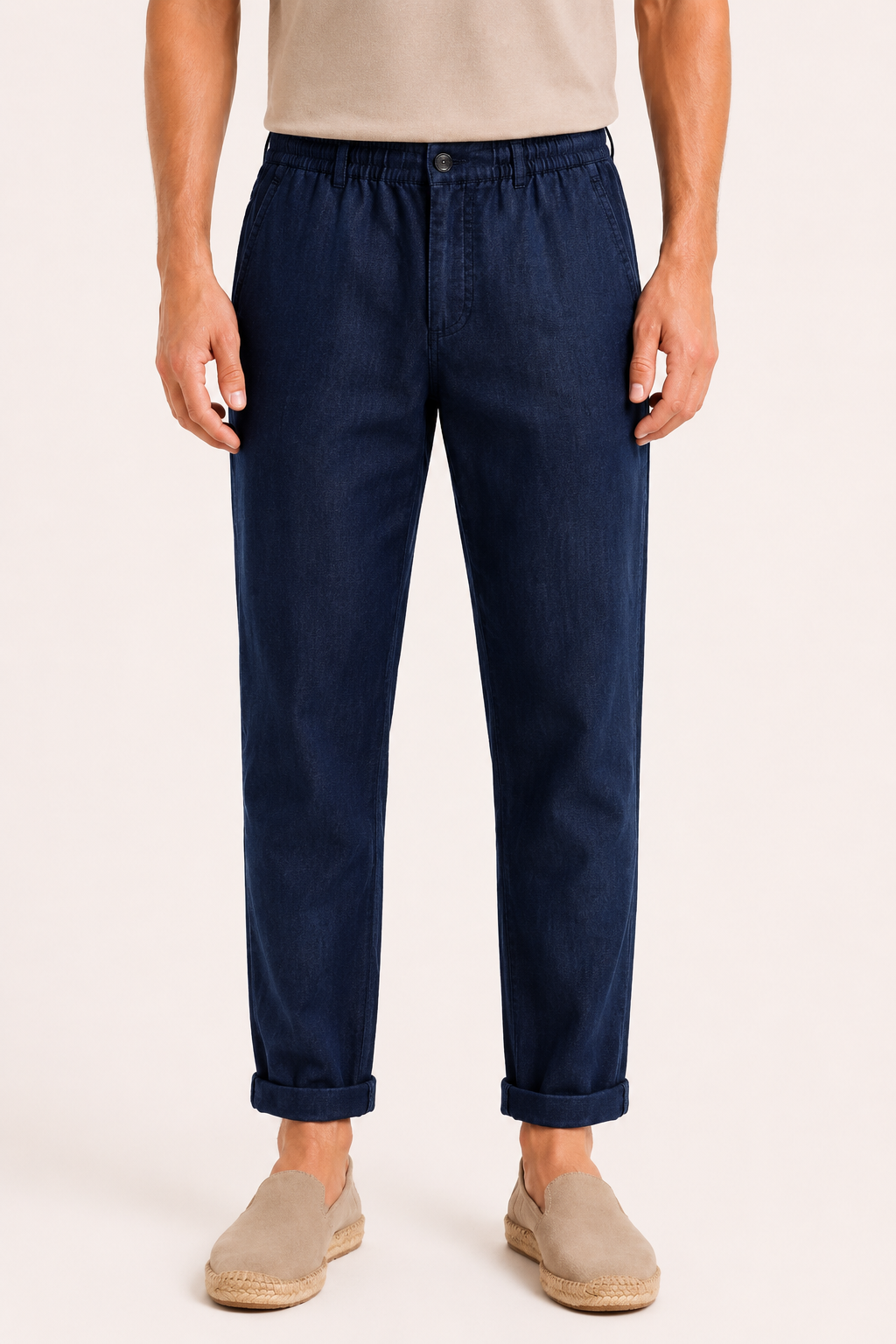 Pantalon en lin léger pour homme, coupe confortable - Matteo