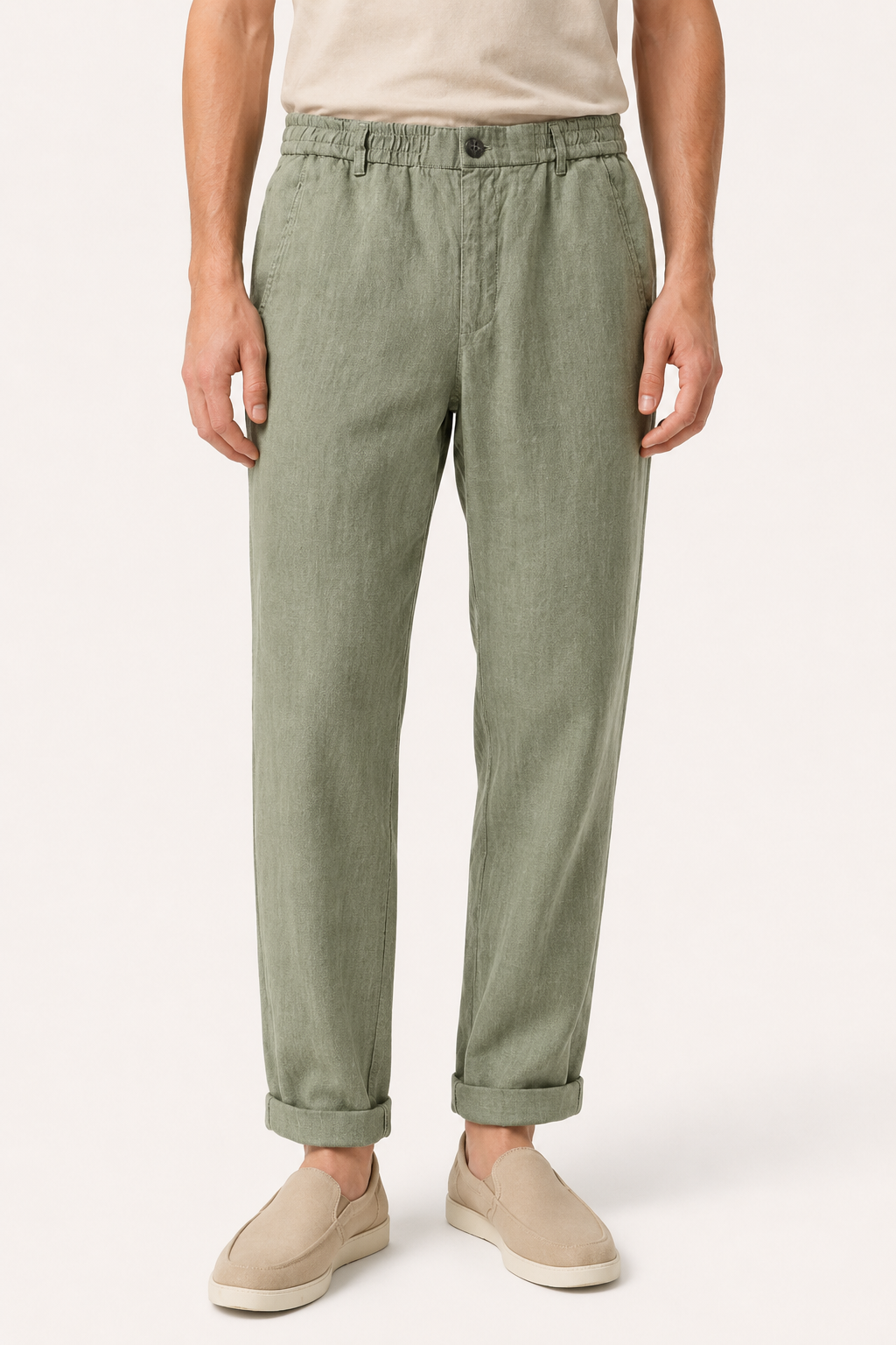 Pantalon en lin léger pour homme, coupe confortable - Matteo