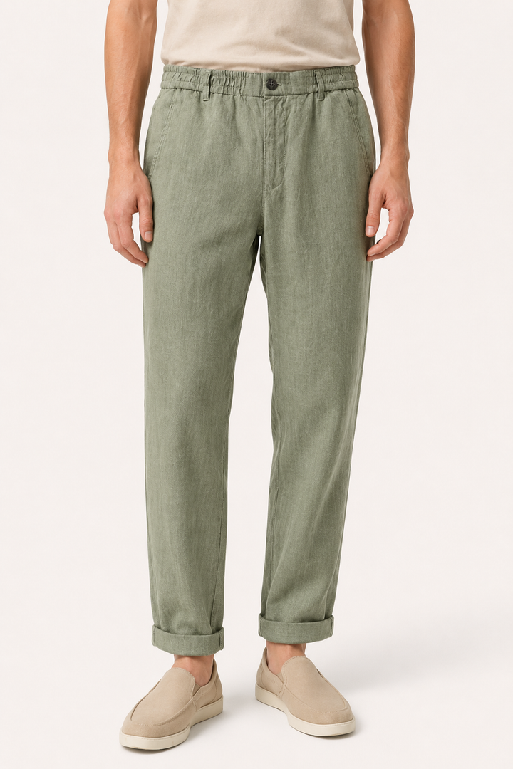 Pantalon en lin léger pour homme, coupe confortable - Matteo
