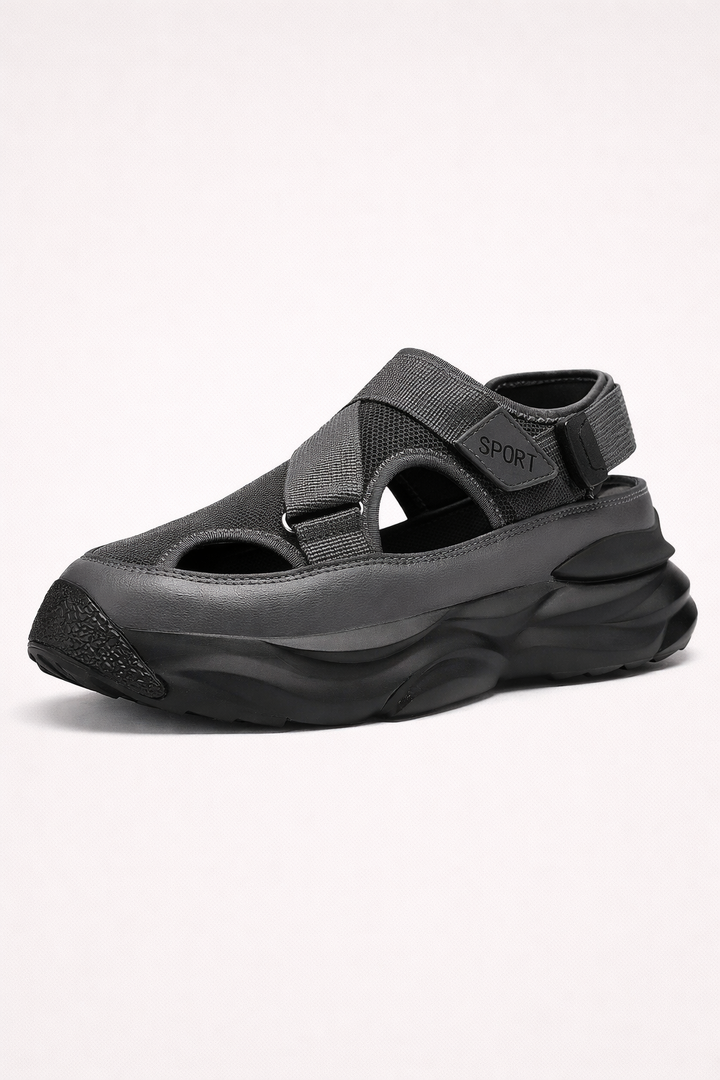 Sandales de sport pour hommes avec semelles épaisses et fermeture velcro - Bruno