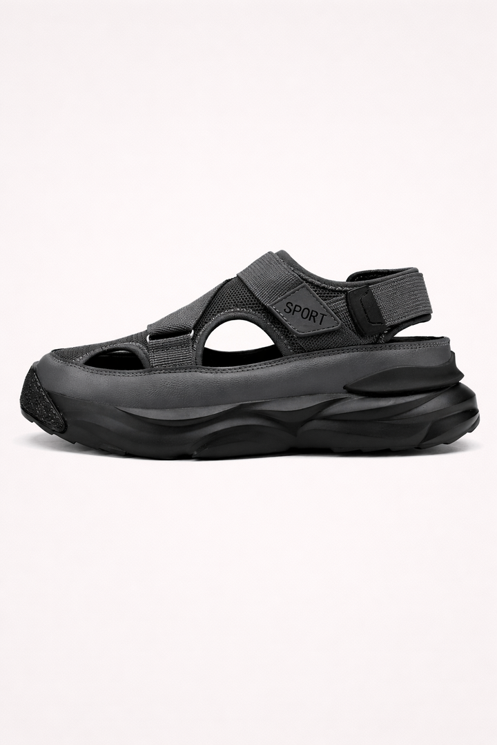 Sandales de sport pour hommes avec semelles épaisses et fermeture velcro - Bruno