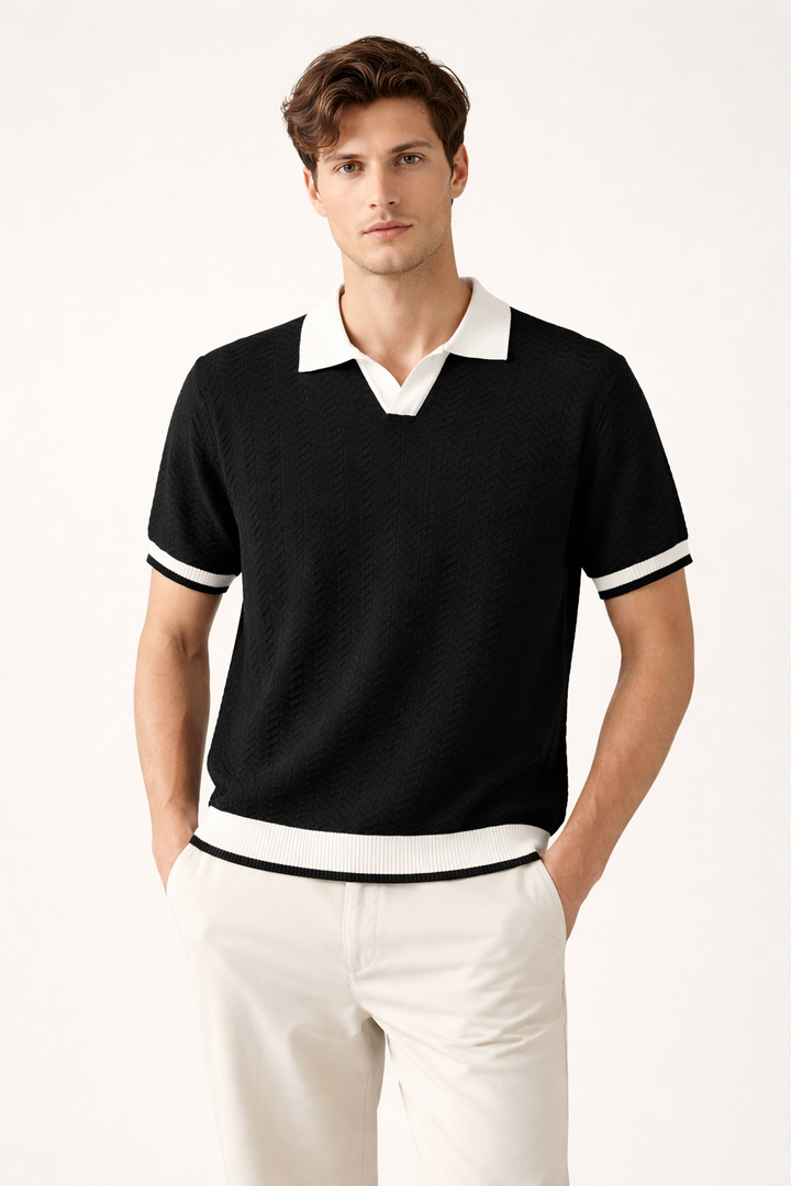 Polo à manches courtes et col classique pour hommes - Arven