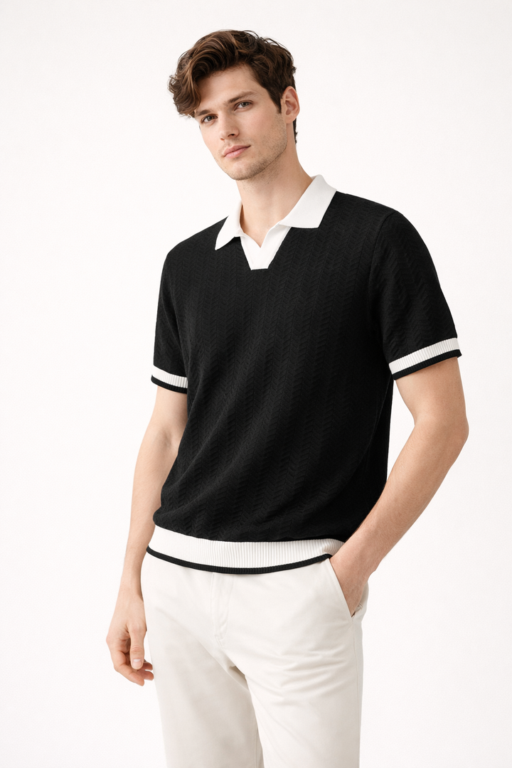 Polo à manches courtes et col classique pour hommes - Arven