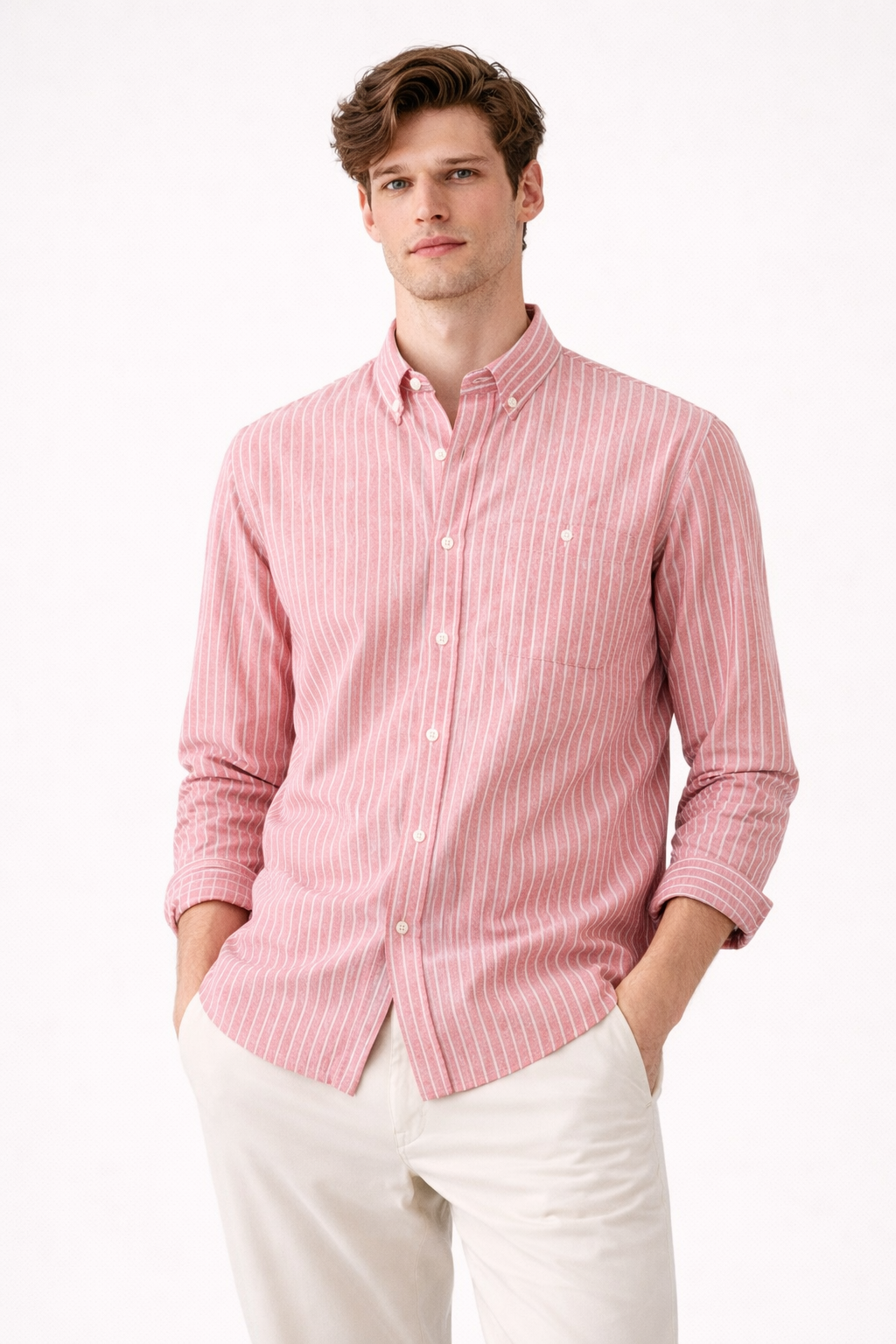 Chemise rayée à manches longues pour homme - Darel