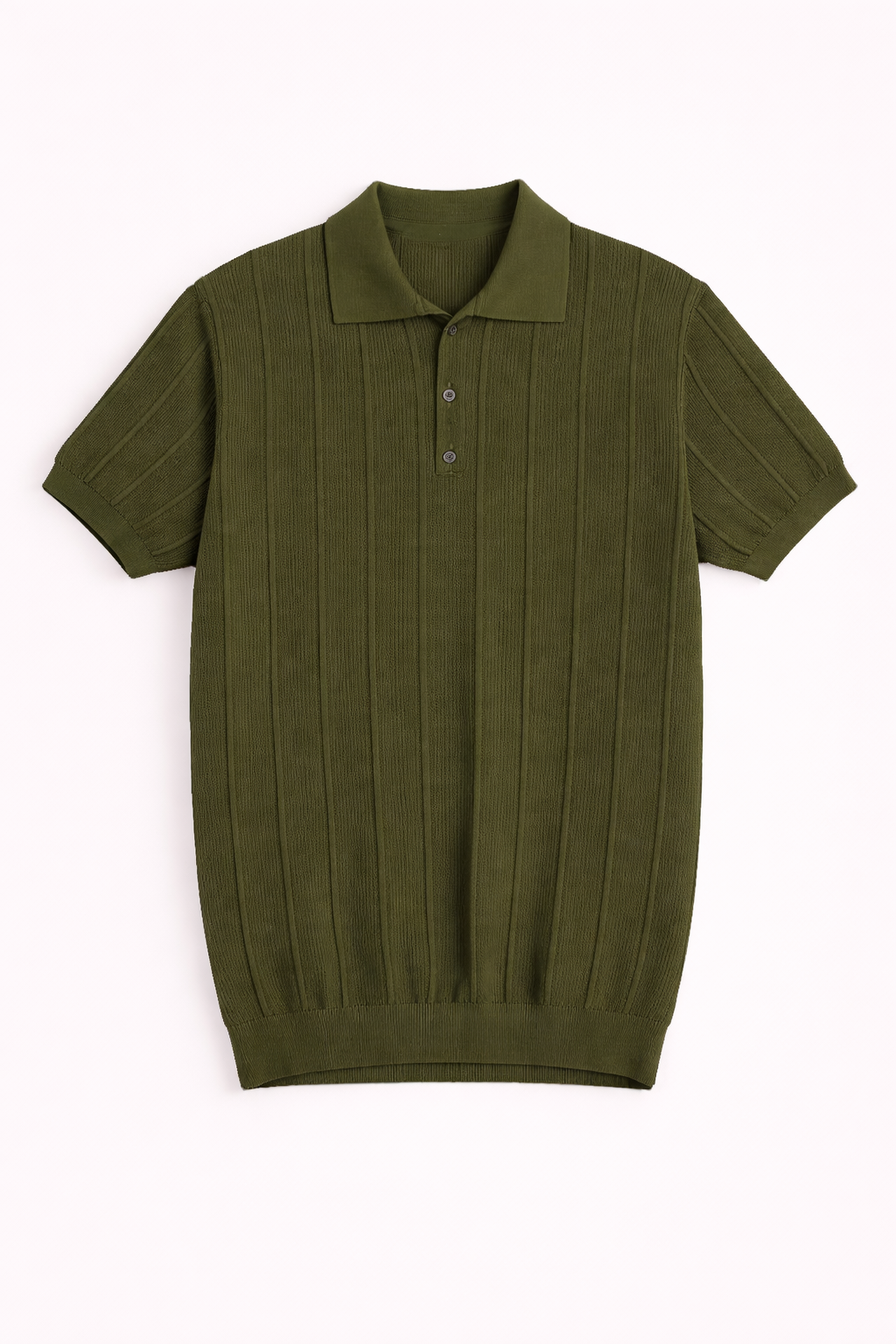 Polo en maille légère à col boutonné pour hommes - Ravel